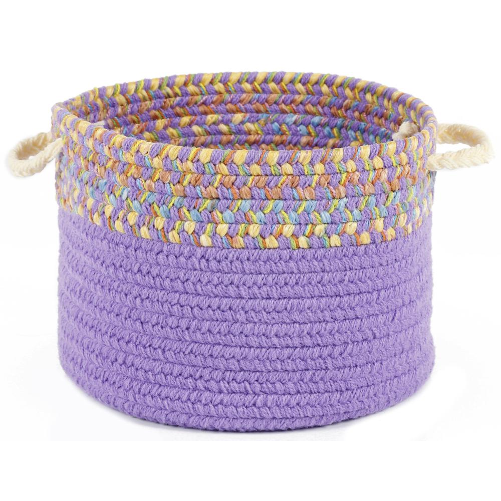 Kids' Isle Violet Banded 18" x 12" Basket. Picture 1