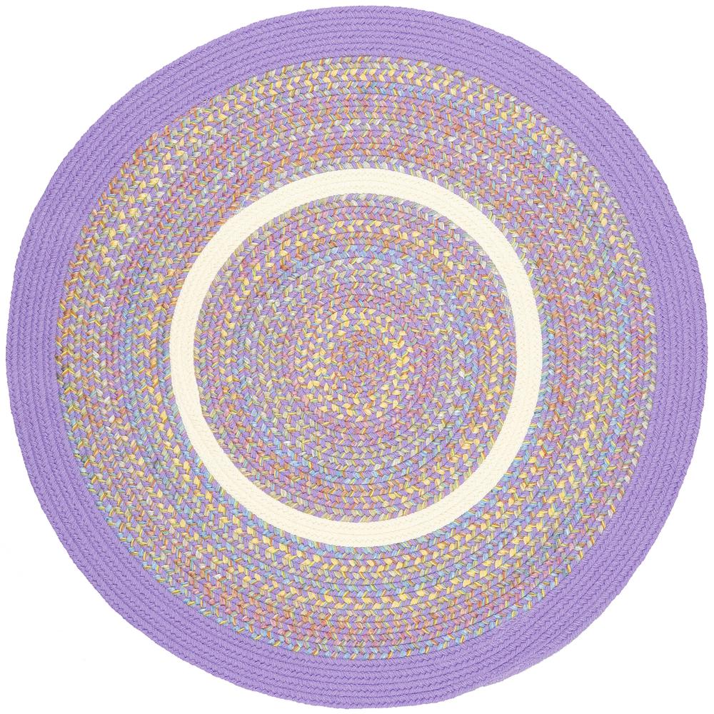 Kids' Isle Violet Banded 4' Round. Picture 1