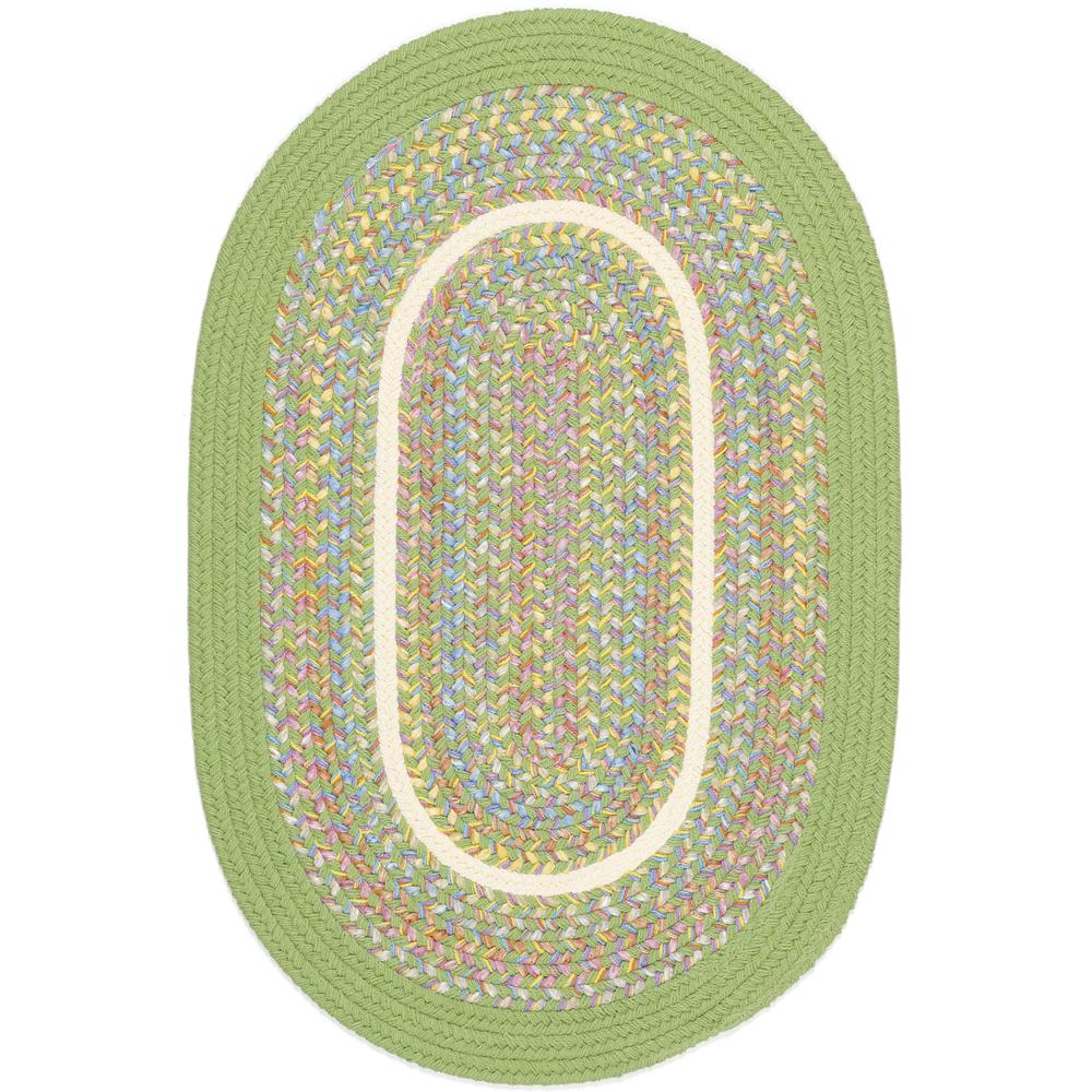 Kids' Isle Lime Banded 2X4 Oval. Picture 1