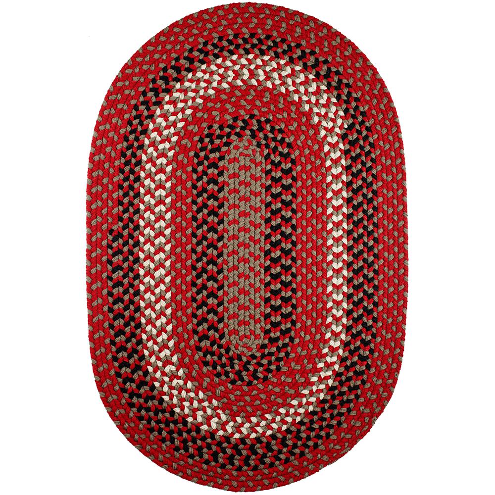 Manhattan Red Brick 3X5 Oval. Picture 1
