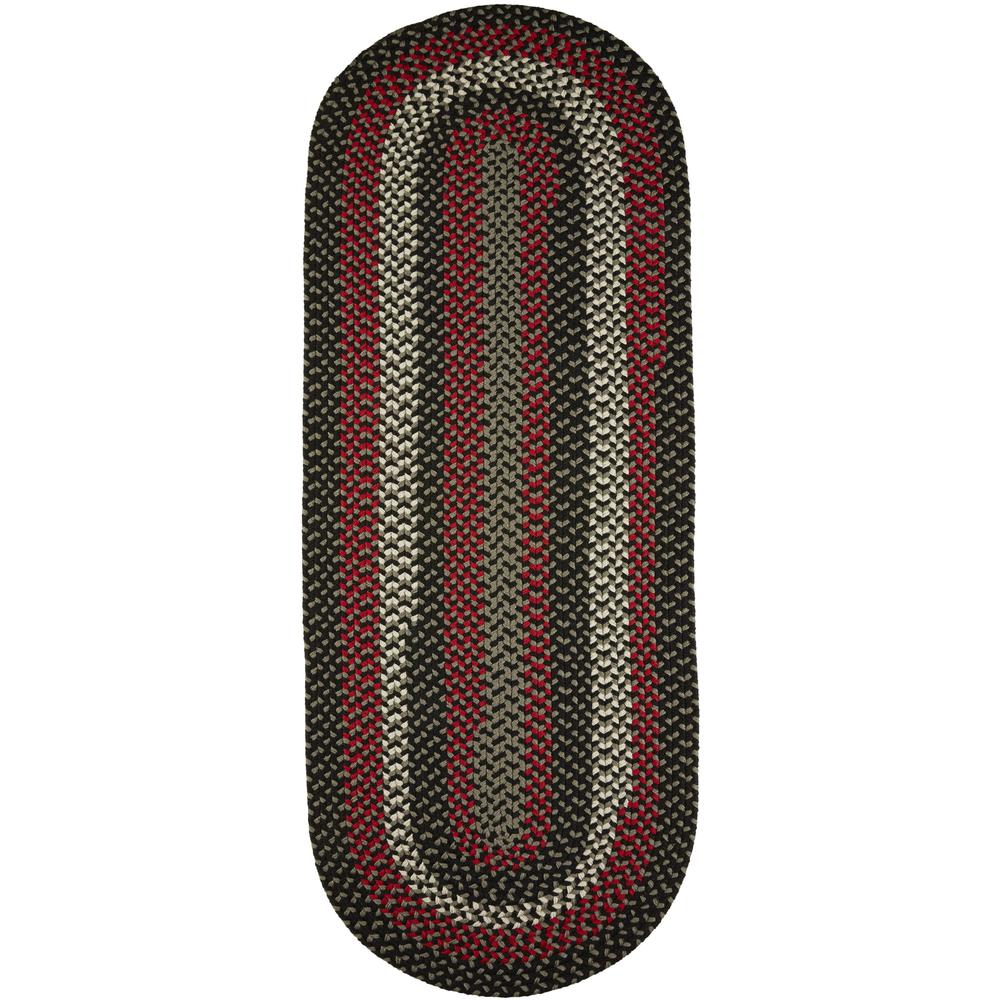 Manhattan Black Satin 2X8 Oval. Picture 1