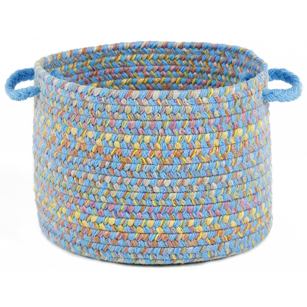 Playtime Aqua Blue Multi  10" x 8" Basket. Picture 1