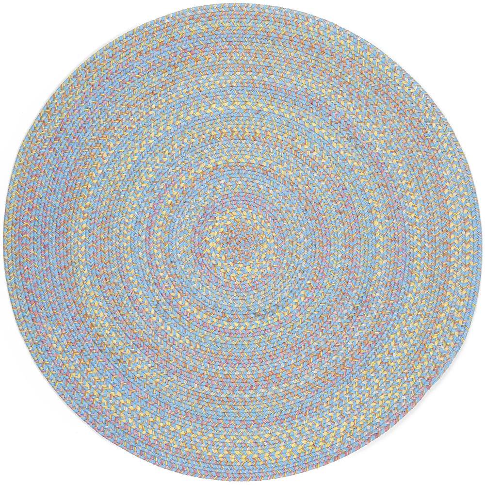 Playtime Aqua Blue Multi  4' Round. Picture 1