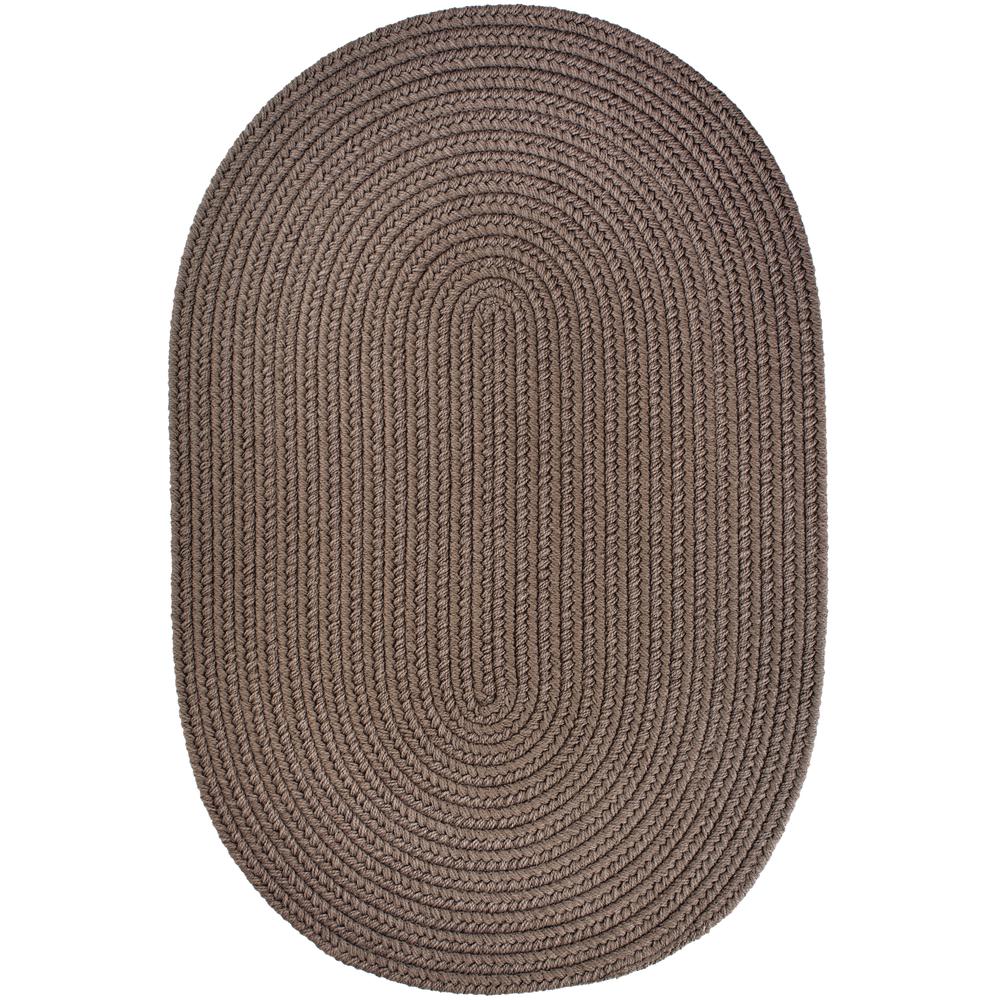 WearEver Dark Taupe Poly 4X6 Oval. Picture 1