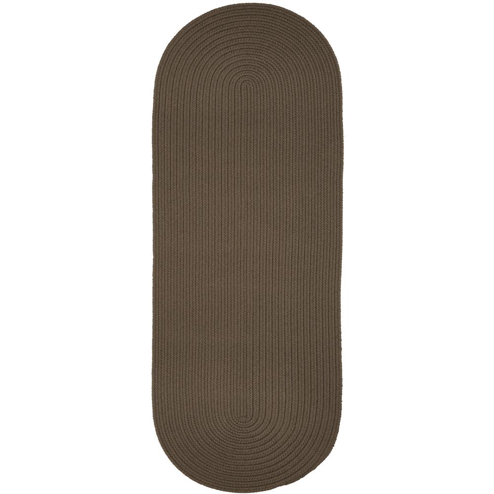 WearEver Dark Taupe Poly 2X8 Oval. Picture 1