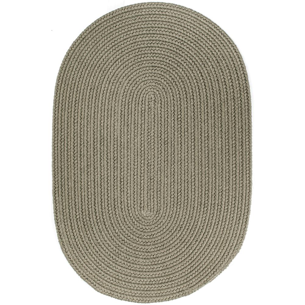 WearEver Moss Green Poly 7X9 Oval. Picture 1