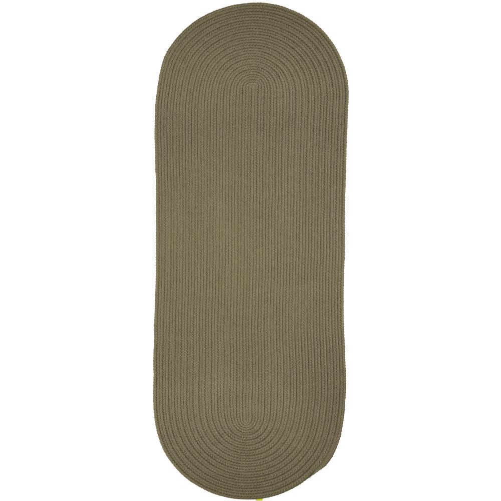 WearEver Moss Green Poly 2X8 Oval. Picture 1