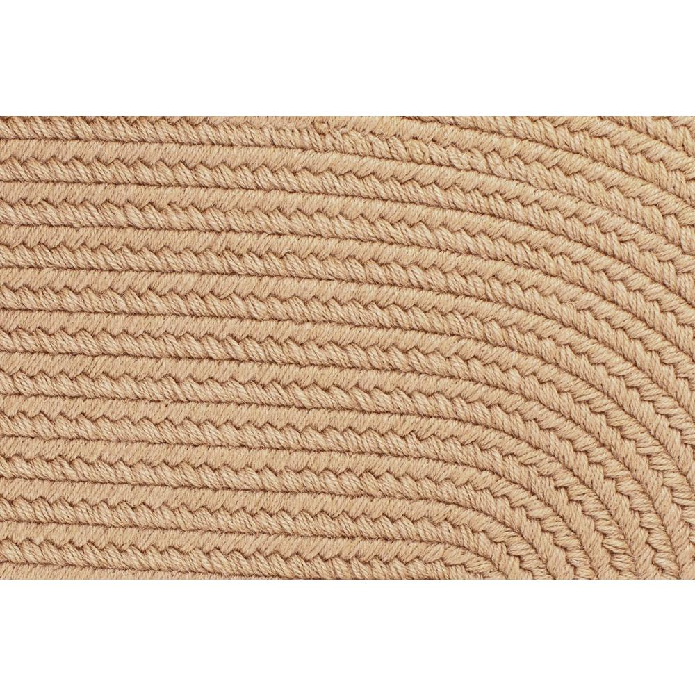 Solid Wheat Wool 8X11 Oval. Picture 2