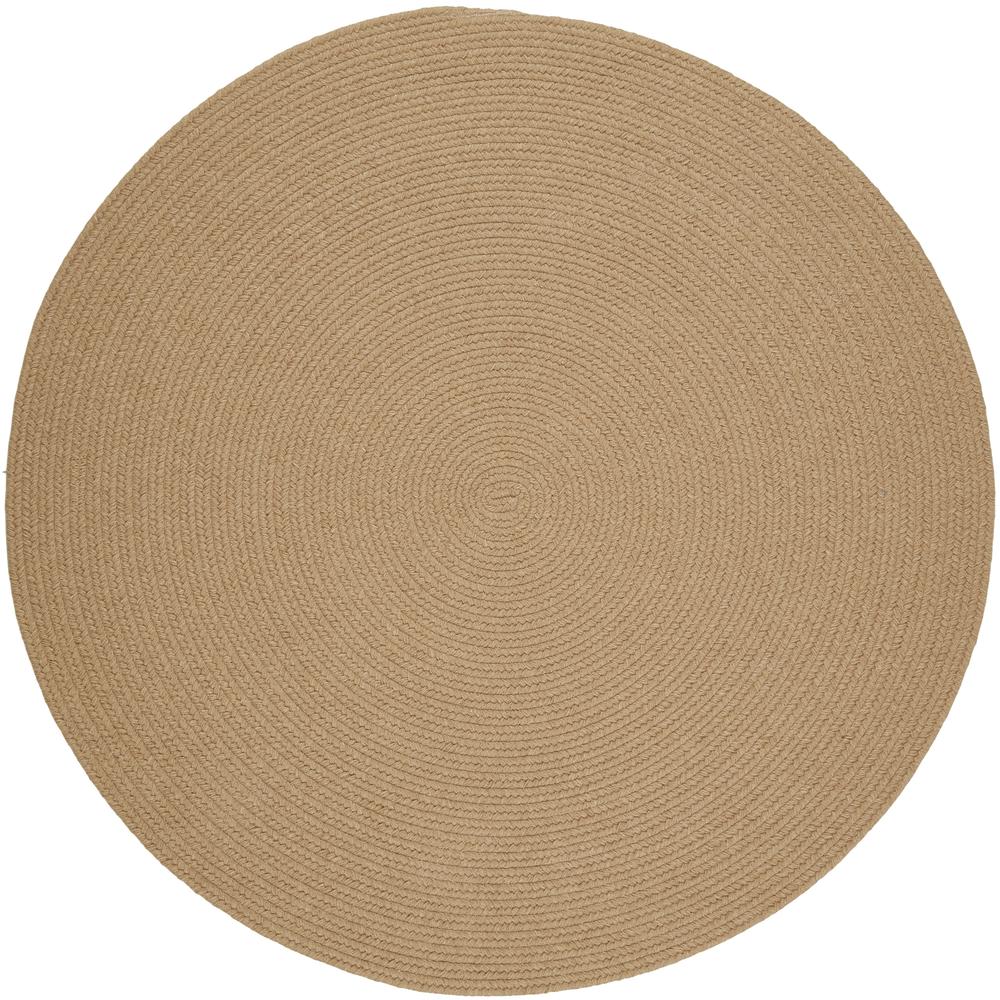 Solid Wheat Wool 8' Round. Picture 1