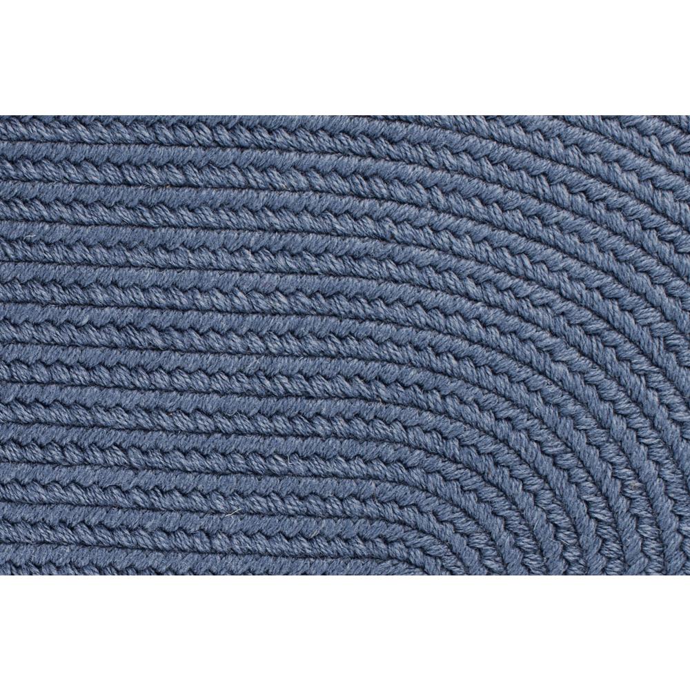 Solid Sailor Blue Wool 4X6 Oval. Picture 2