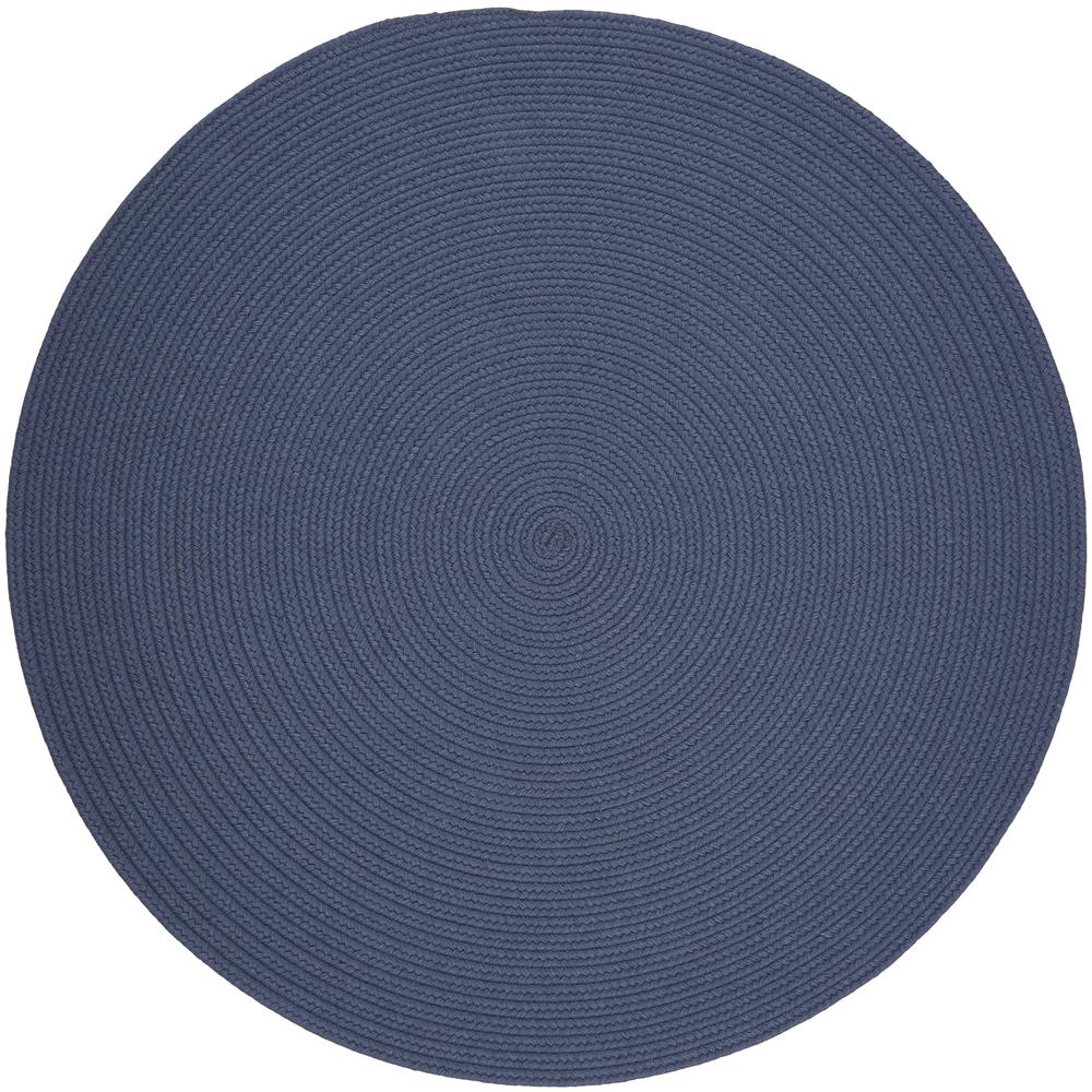 Solid Sailor Blue Wool 10' Round. Picture 1