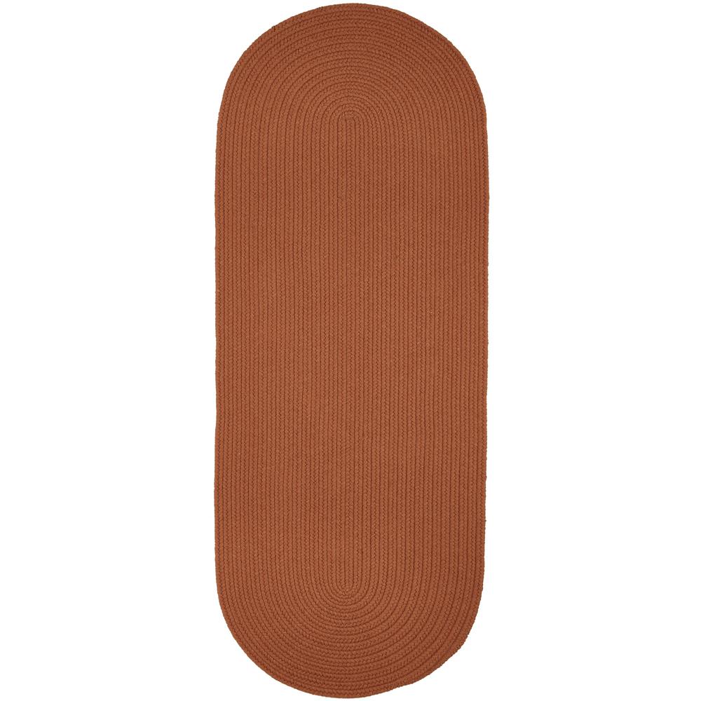 Solid Terra Cotta Wool 2X8 Oval. Picture 1