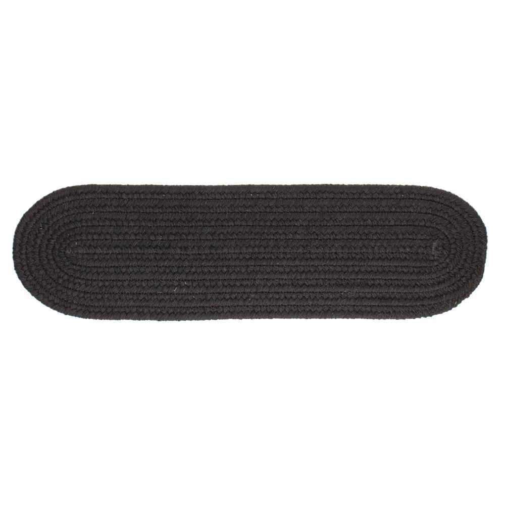 Solid Black Wool 8x28 Str Trd. Picture 1
