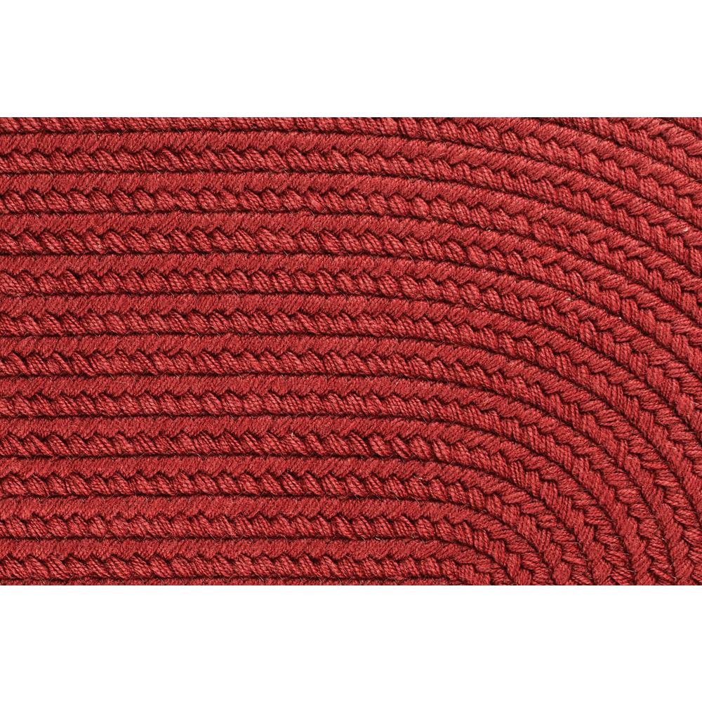 Solid Scarlet Wool 2X8 Oval. Picture 2