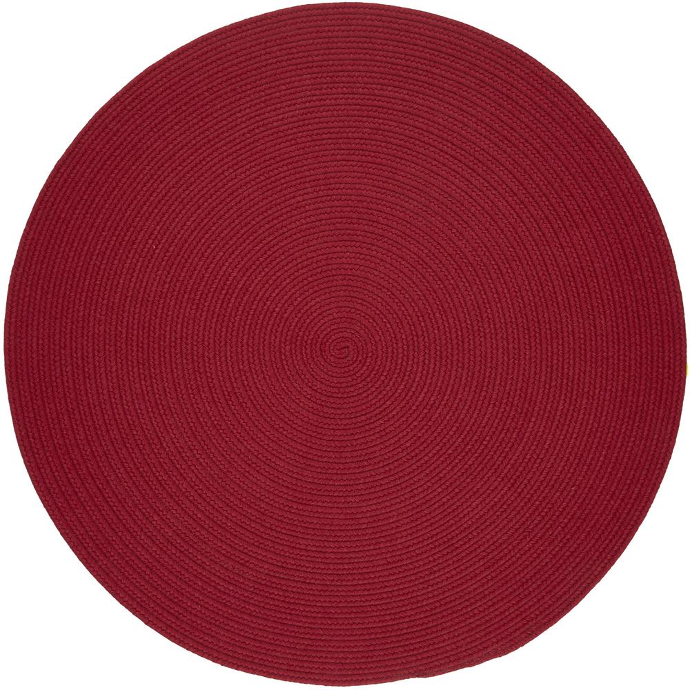 Solid Scarlet Wool 10' Round. Picture 1