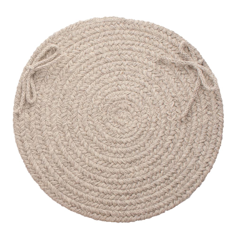 Solid Lt. Gray Wool 15" Chair Pad. Picture 1