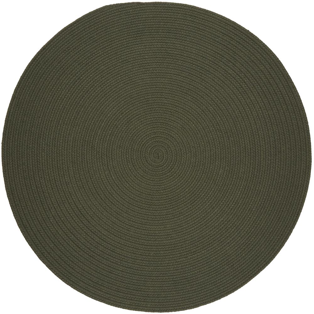 Solid Dk. Sage Wool 6' Round. Picture 1