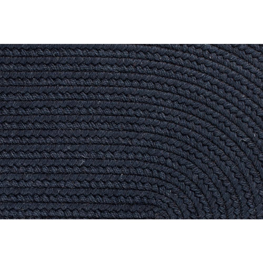 Solid Navy Wool 6' Round. Picture 2