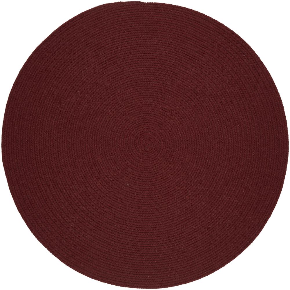 Solid Red Wine Wool 6' Round. Picture 1