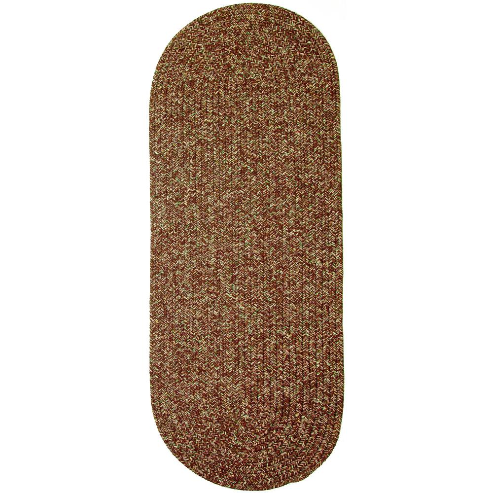 Sandi Brown Tweed 2X8 Oval. Picture 1