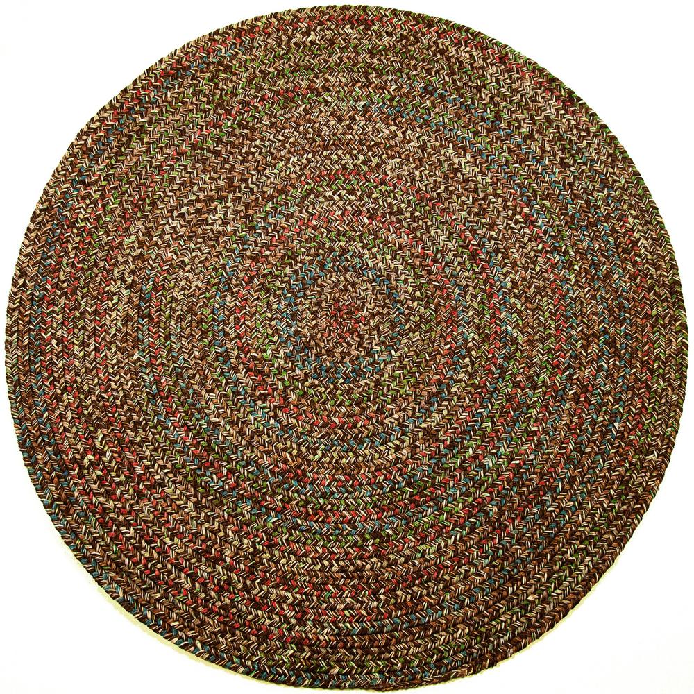 Sophia Brown multicolored 4' Round. Picture 1