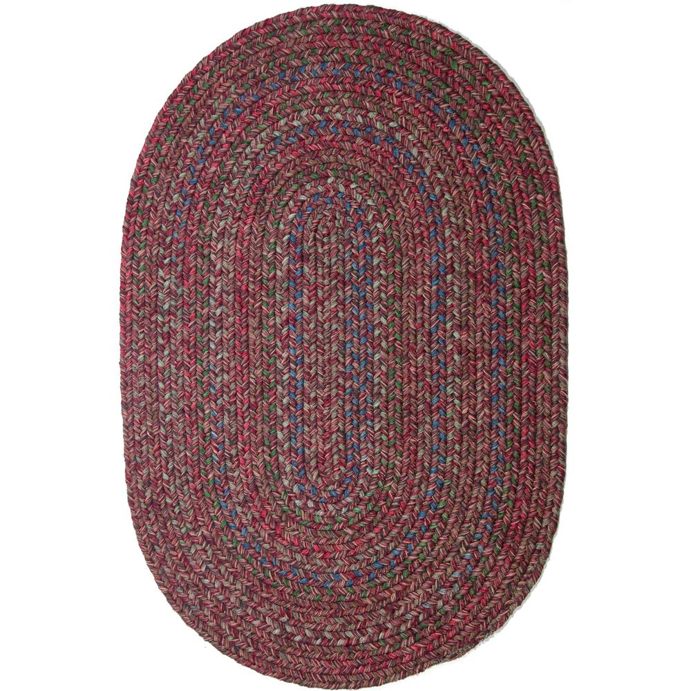 Sophia Burgundy red multicolored 5X8 Oval. Picture 1