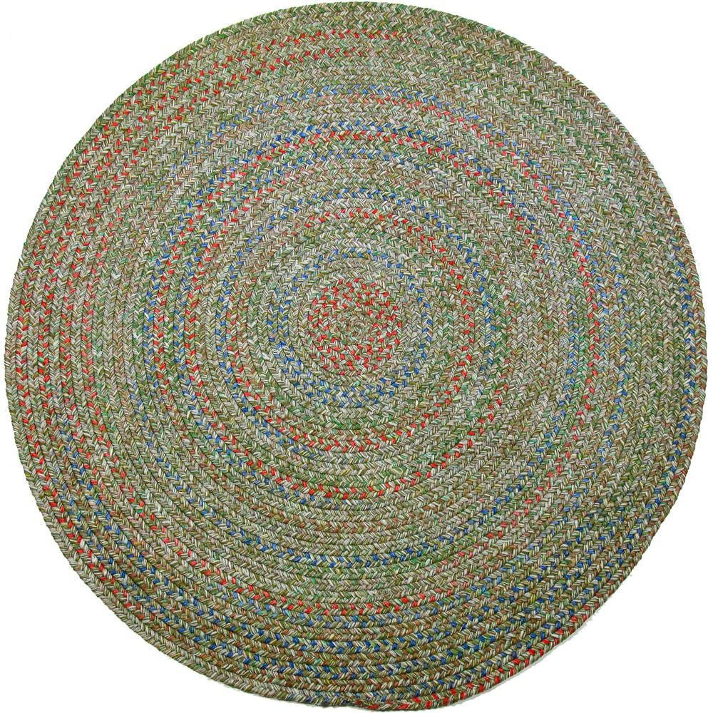 Sophia Moss green multicolored 4' Round. Picture 1