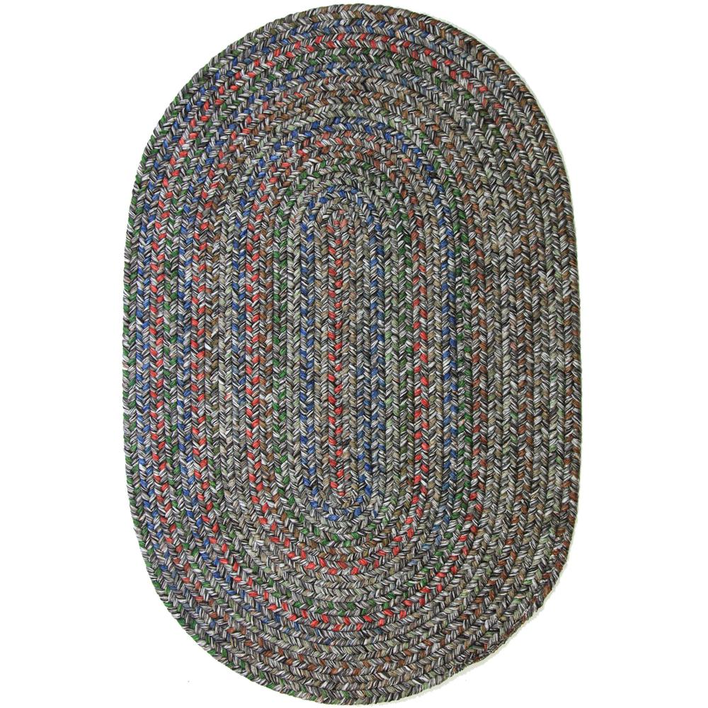 Sophia Graphite gray multicolored 5X8 Oval. Picture 1