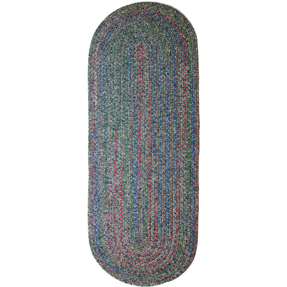 Sophia Denim blue multicolored 2X8 Oval. Picture 1