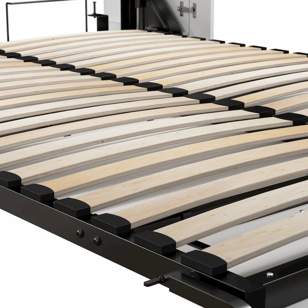 Orion Queen Murphy Bed with Storage Cabinet and Fold-Out Desk (97W). Picture 5