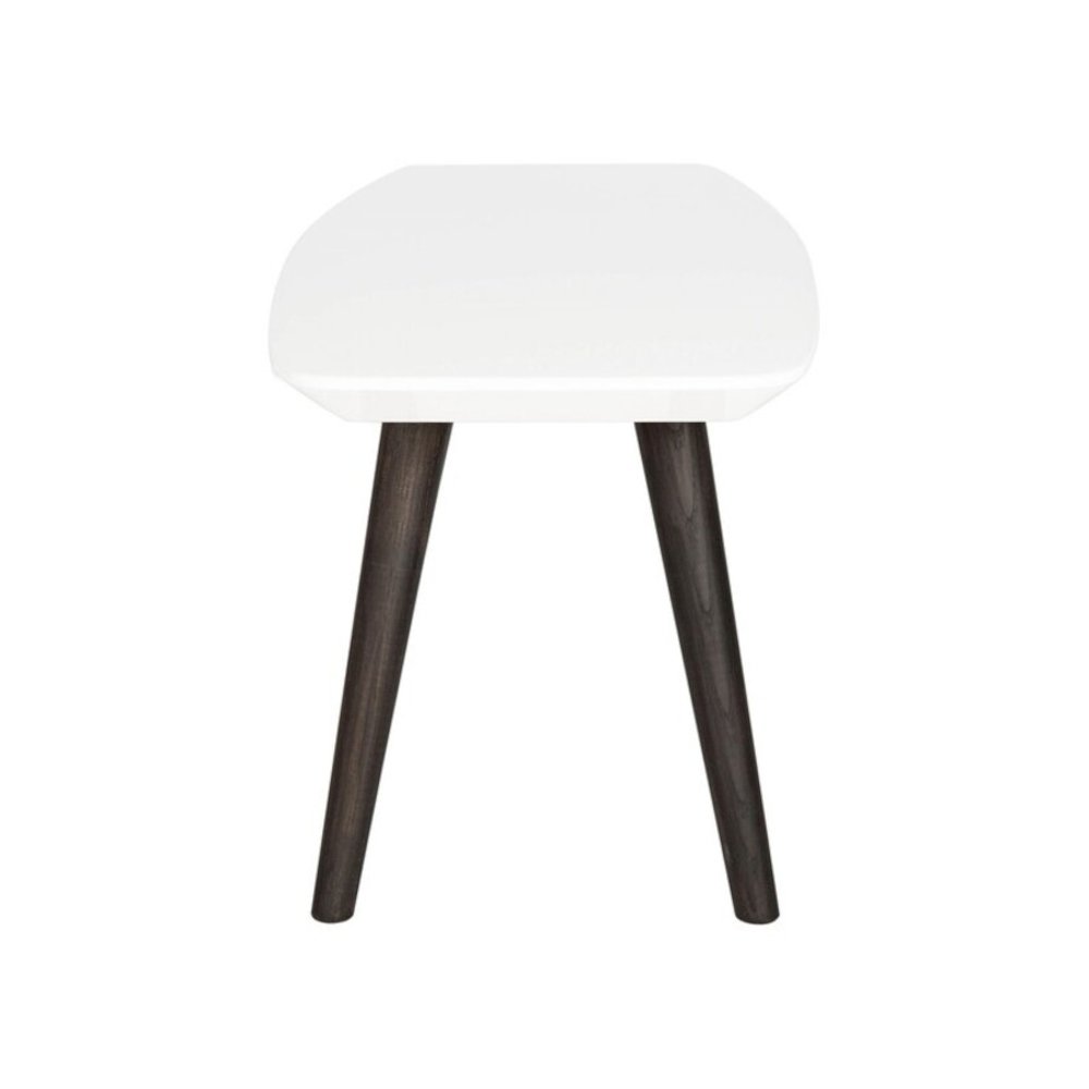 Home Collection Josiah Mid-Century Modern White and Dark Brown Coffee Table. Picture 2