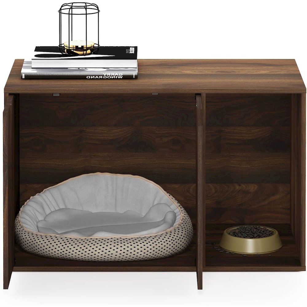 Furinno Peli Litter Box Enclosure, Columbia Walnut. Picture 3