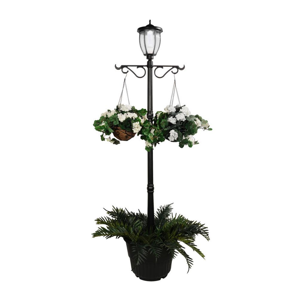 Terrace Solar Lamp Post and Planter. Picture 2