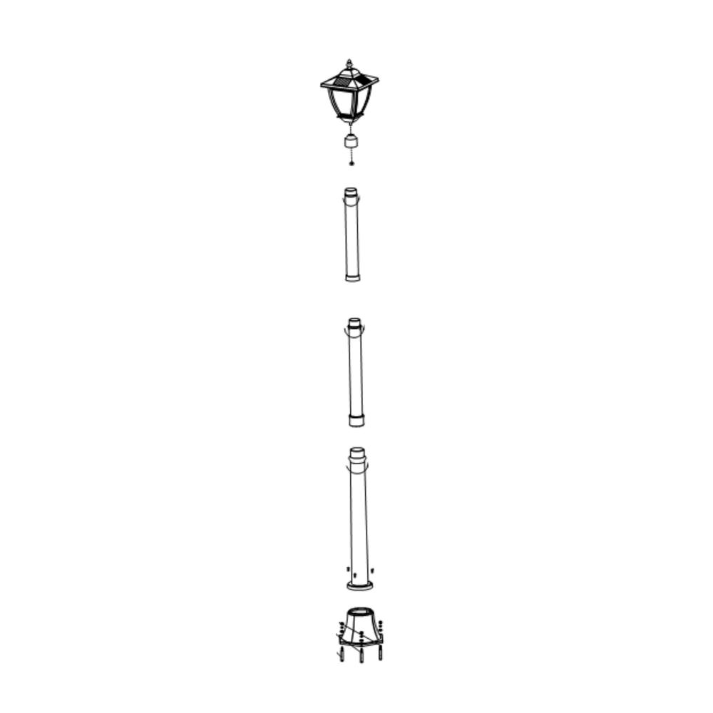 Bayport Solar Post Lamp. Picture 3