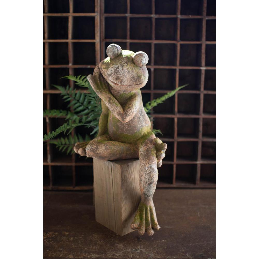 Faux Concrete Frog - Large. Picture 2
