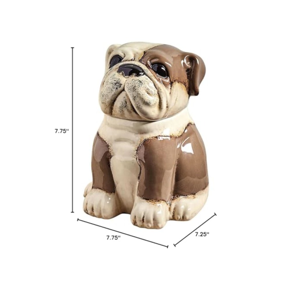Ceramic Bull Dog Canister. Picture 3