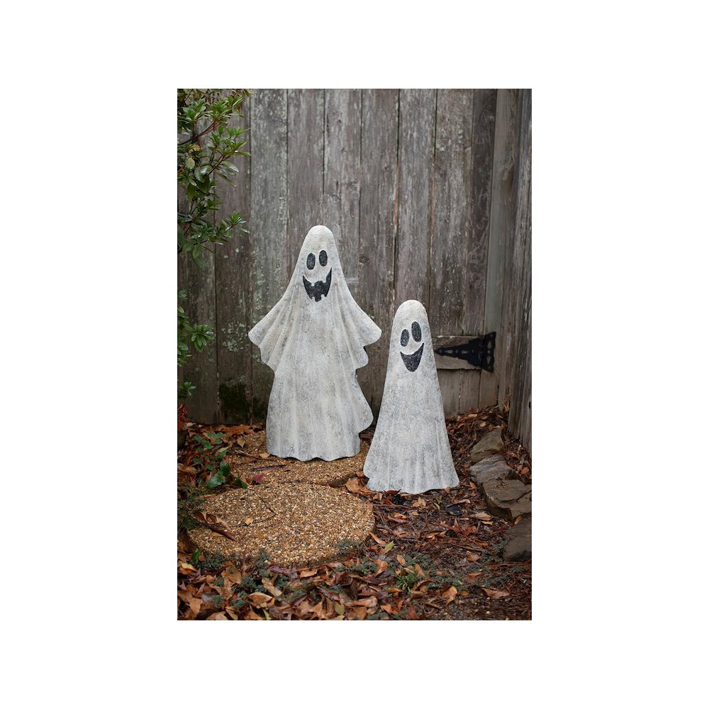 Set Of Two Painted Metal Ghosts. Picture 2