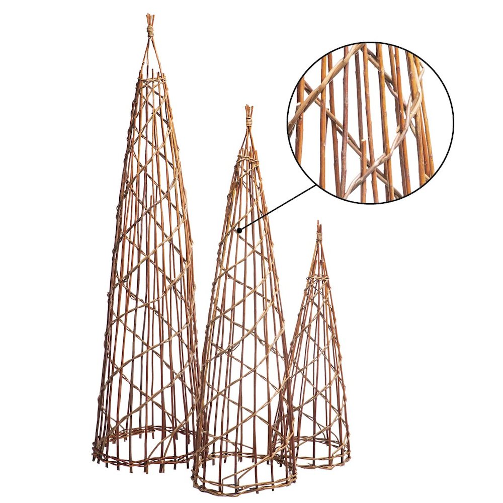 Set Of Three Nesting Twig Christmas Trees. Picture 4