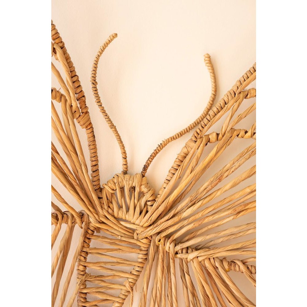 Seagrass And Iron Butterfly Wall Decor. Picture 3