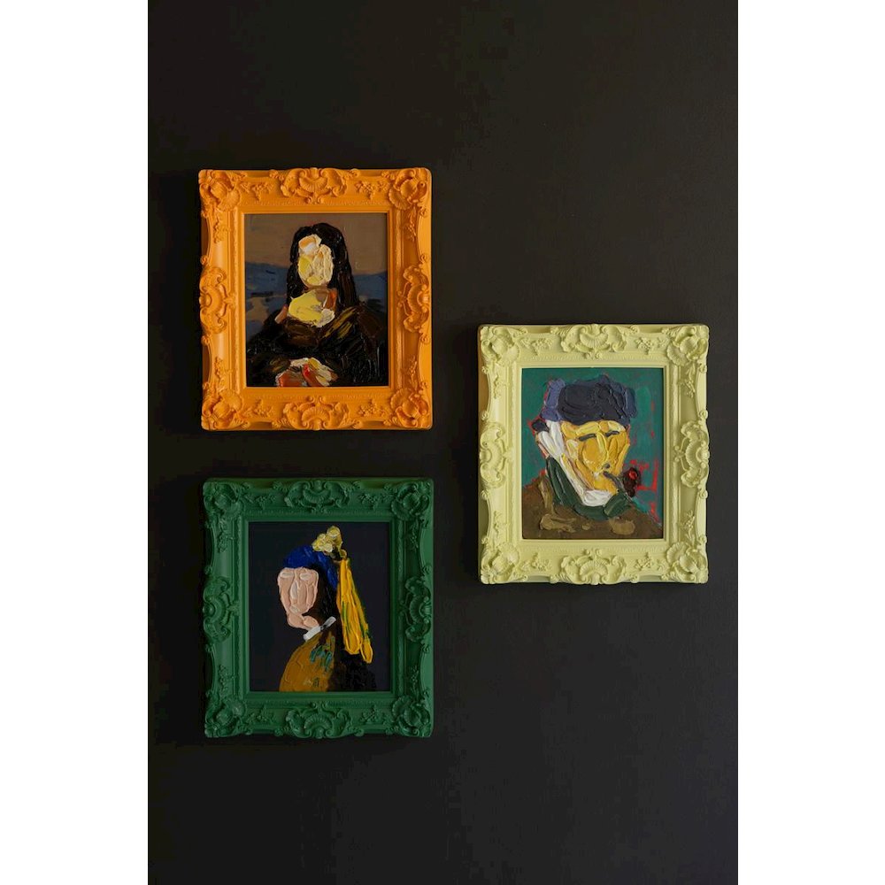 Set Of Three Framed Acrylic Portrait Paintings. Picture 1