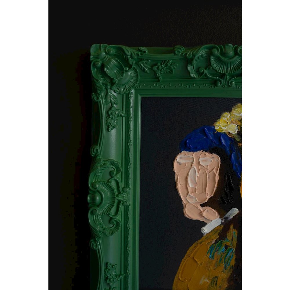 Set Of Three Framed Acrylic Portrait Paintings. Picture 3