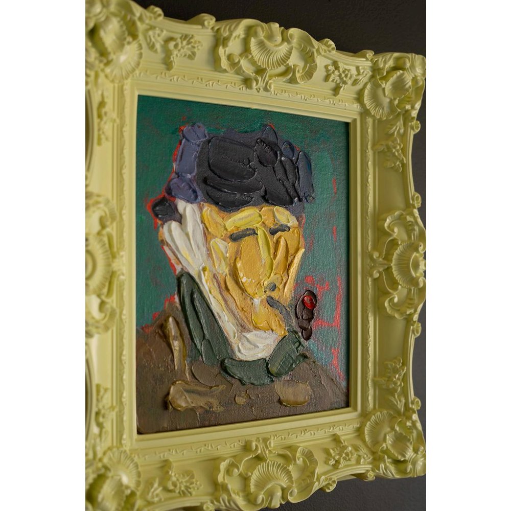 Set Of Three Framed Acrylic Portrait Paintings. Picture 5