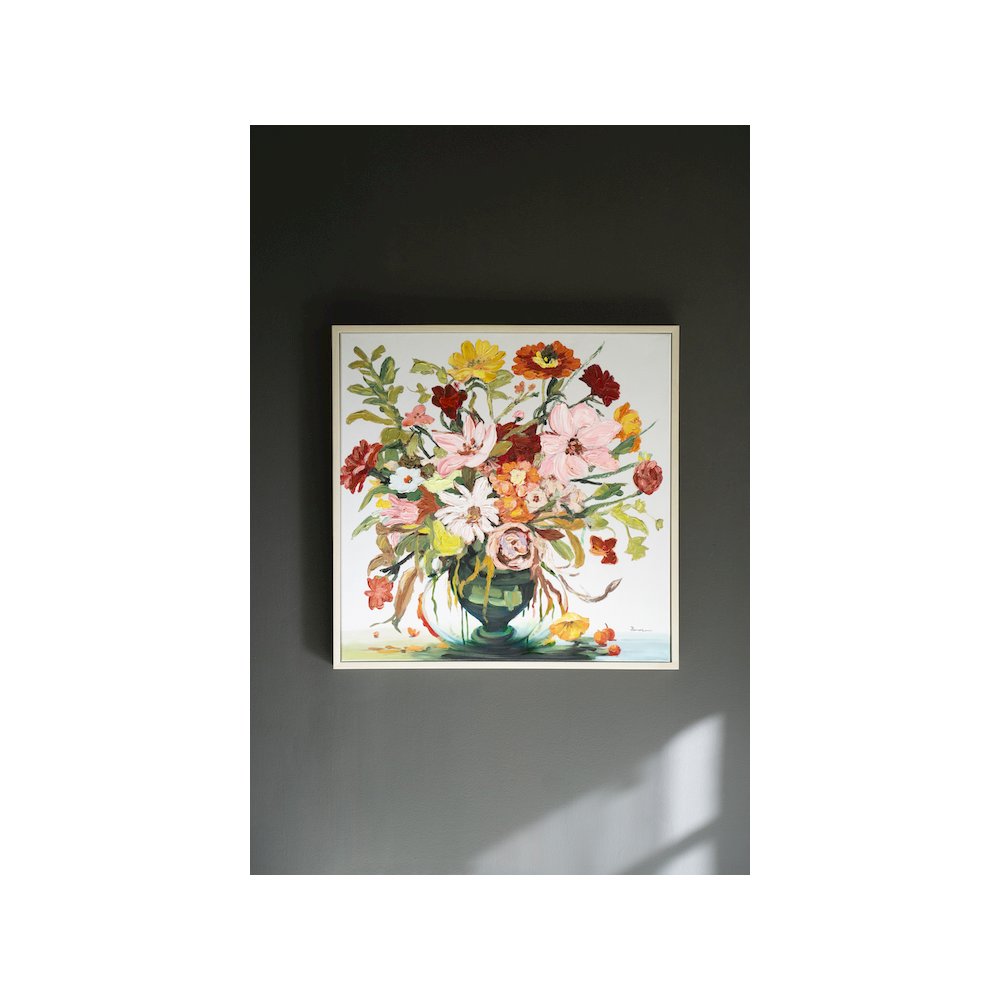 Framed Acrylic Painting - Floral. Picture 2