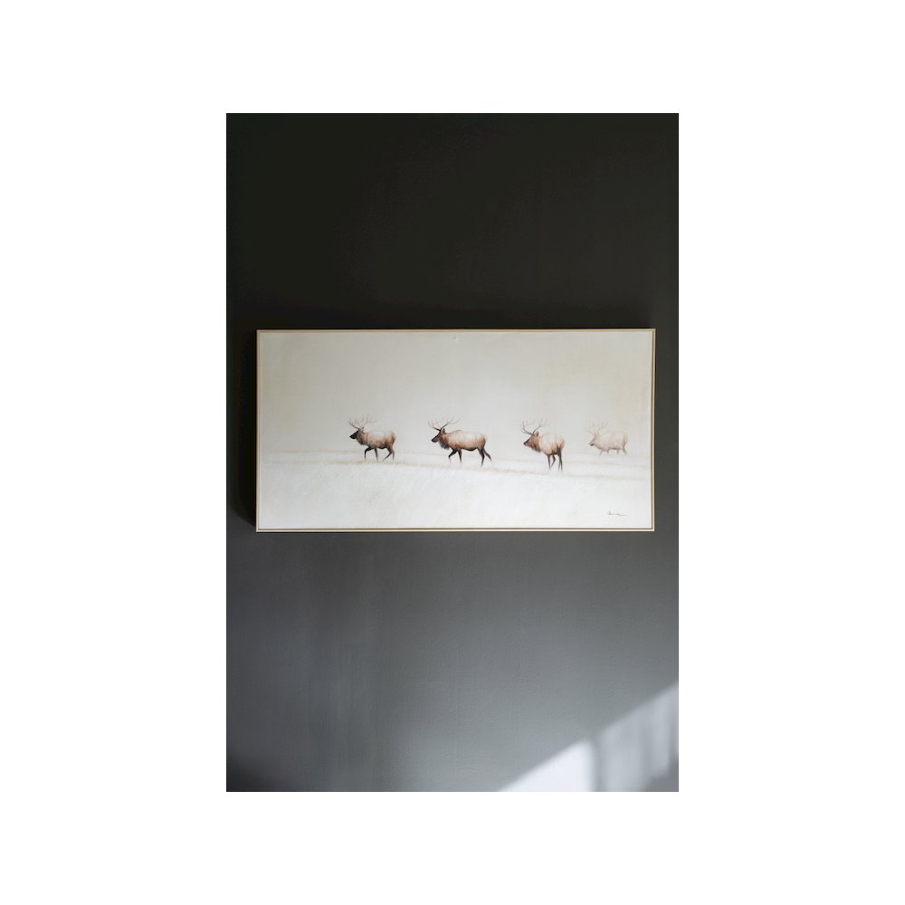 Framed Acrylic Painting - Elk. Picture 1