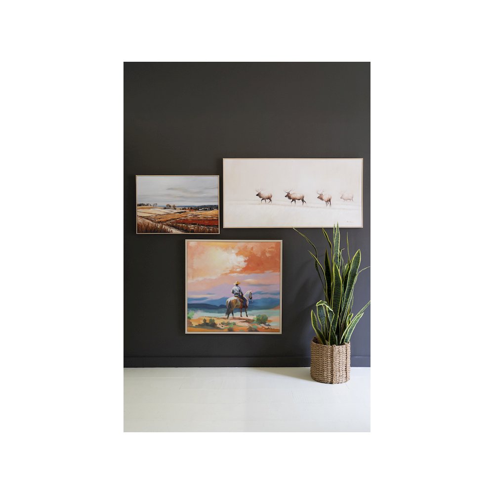 Framed Acrylic Painting - Elk. Picture 2