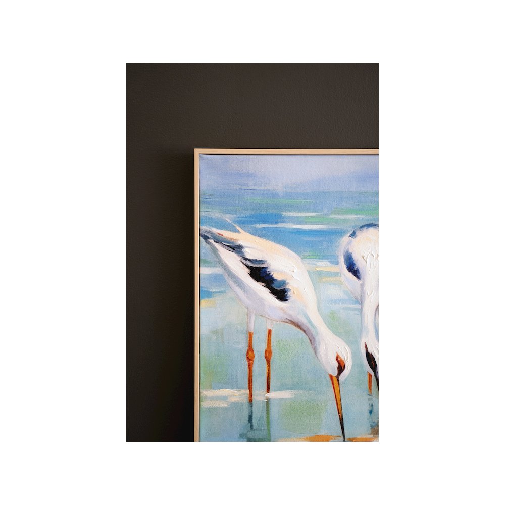 Framed Acrylic Painting - Shore Birds. Picture 2