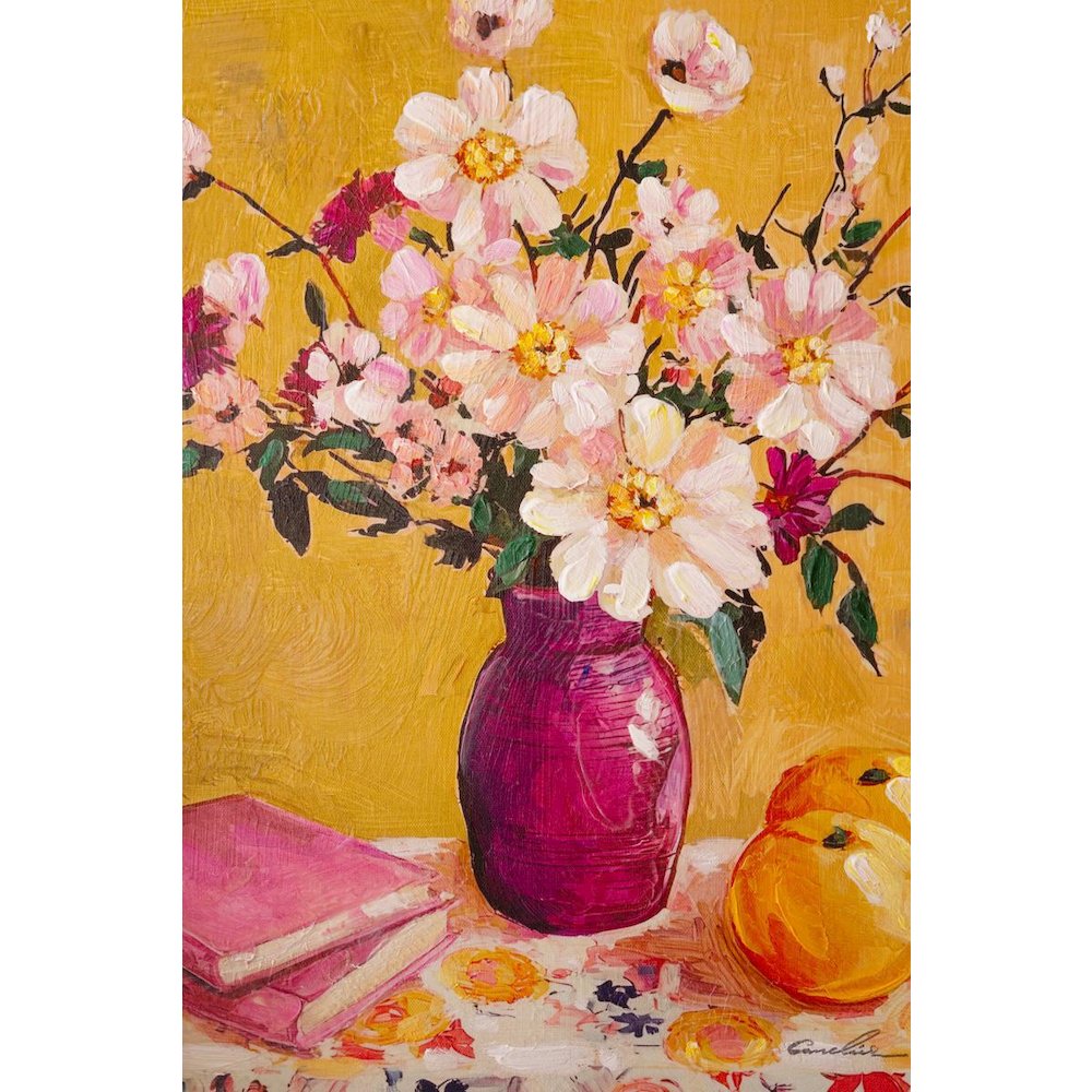 Yellow Framed Still Life Painting. Picture 3