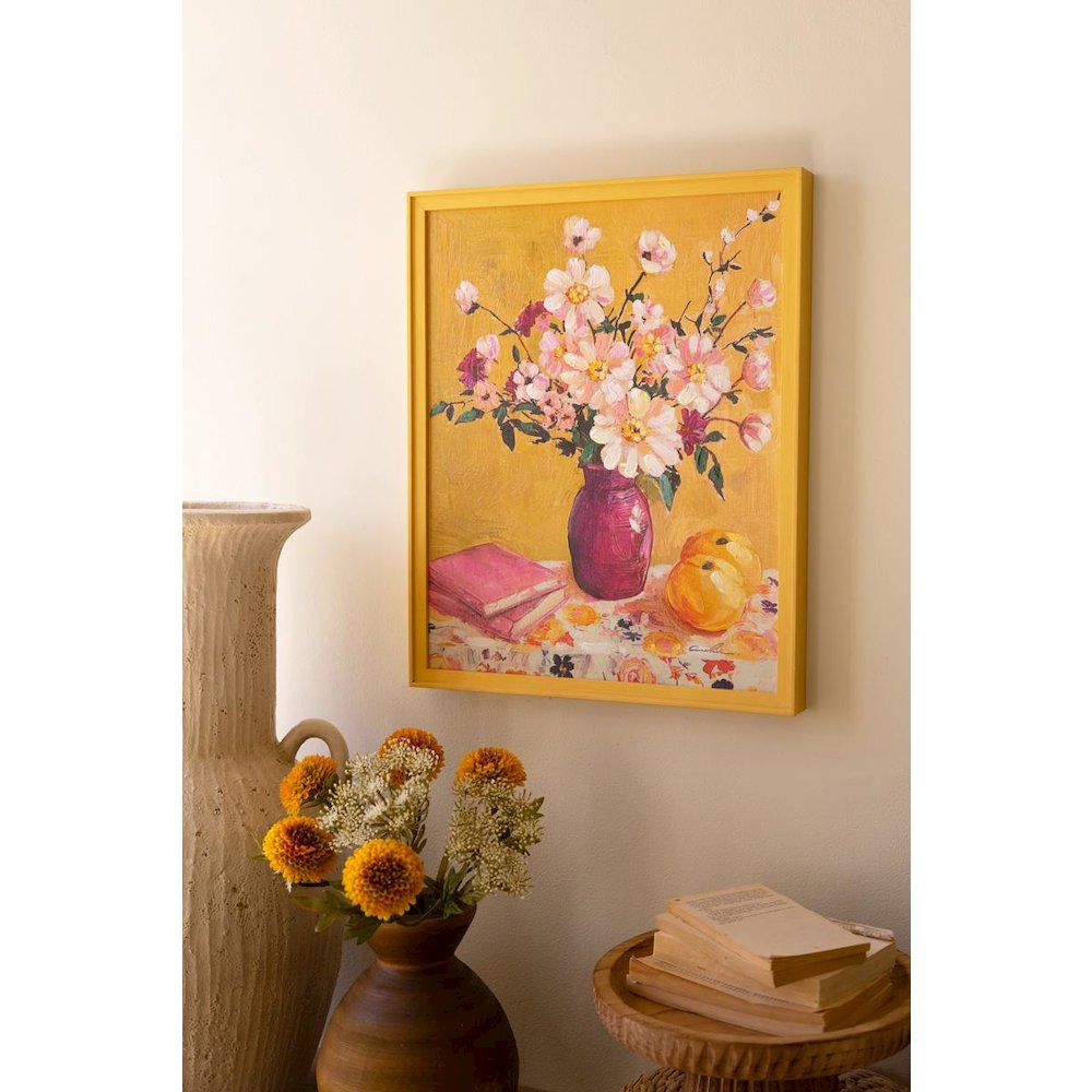 Yellow Framed Still Life Painting. Picture 4