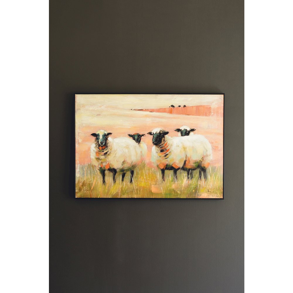Framed Sheep Painting. Picture 1