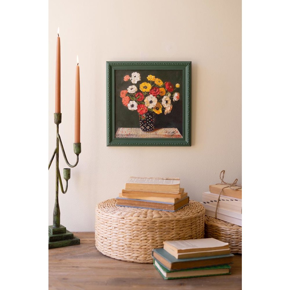 Green Framed Still Life Painting. Picture 4